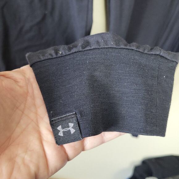Under Armour Mens Black Regular Fit Elastic Waist Pull On Sweatpants Size Large - Picture 4 of 8